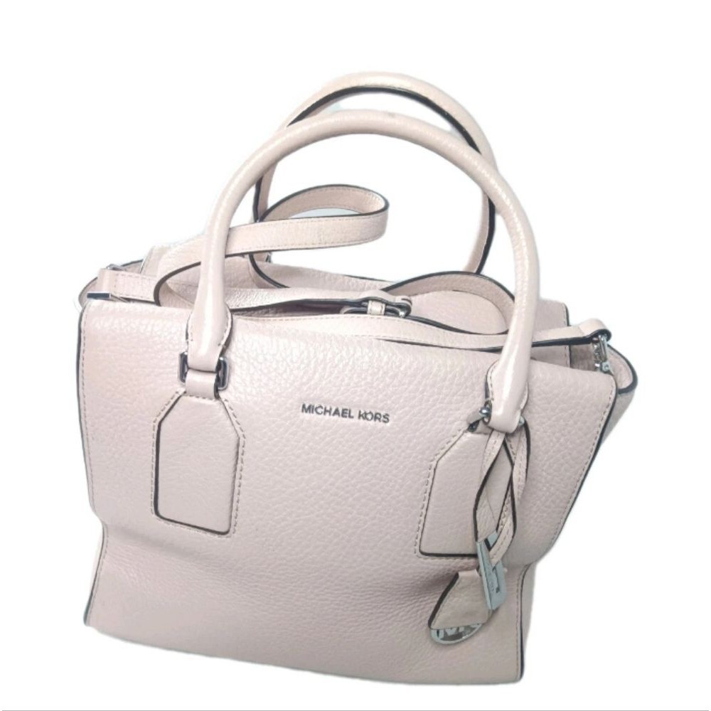Michael Kors Selby Ballet Satchel Handbag Pink Pebbled-Leather Retail $398 - Picture 3 of 12
